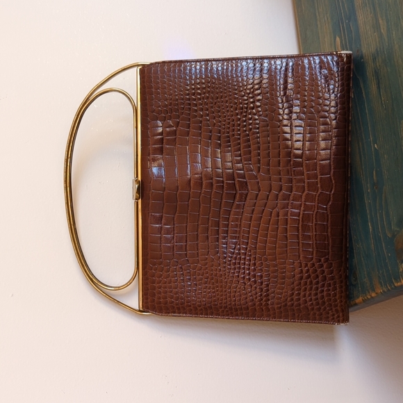 Handbags - Vintage Brown Reptile Handbag